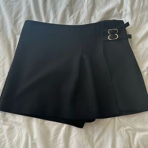 Black Zara skort with buckles